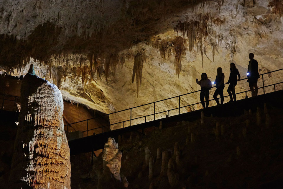 Inside Mammoth Cave panoramic view